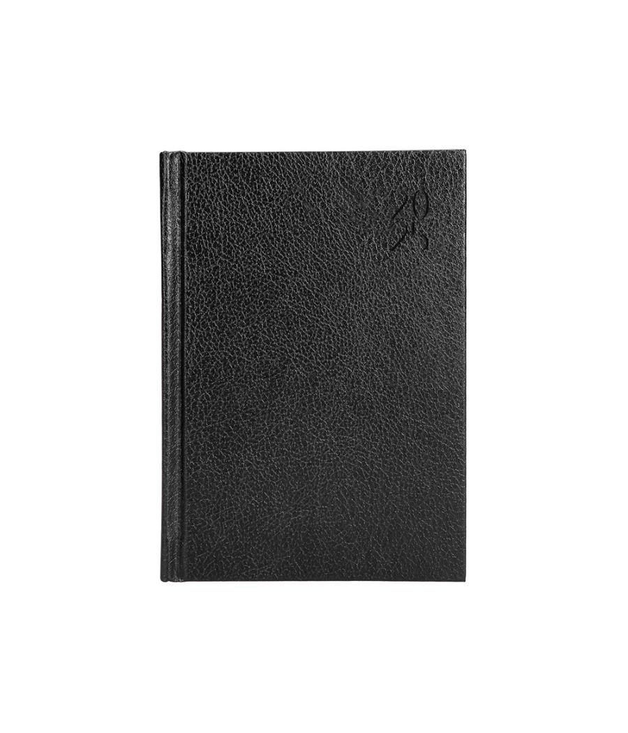 Agenda encuadernada liderpapel corfu a5 2025 día página negro papel 60 gr