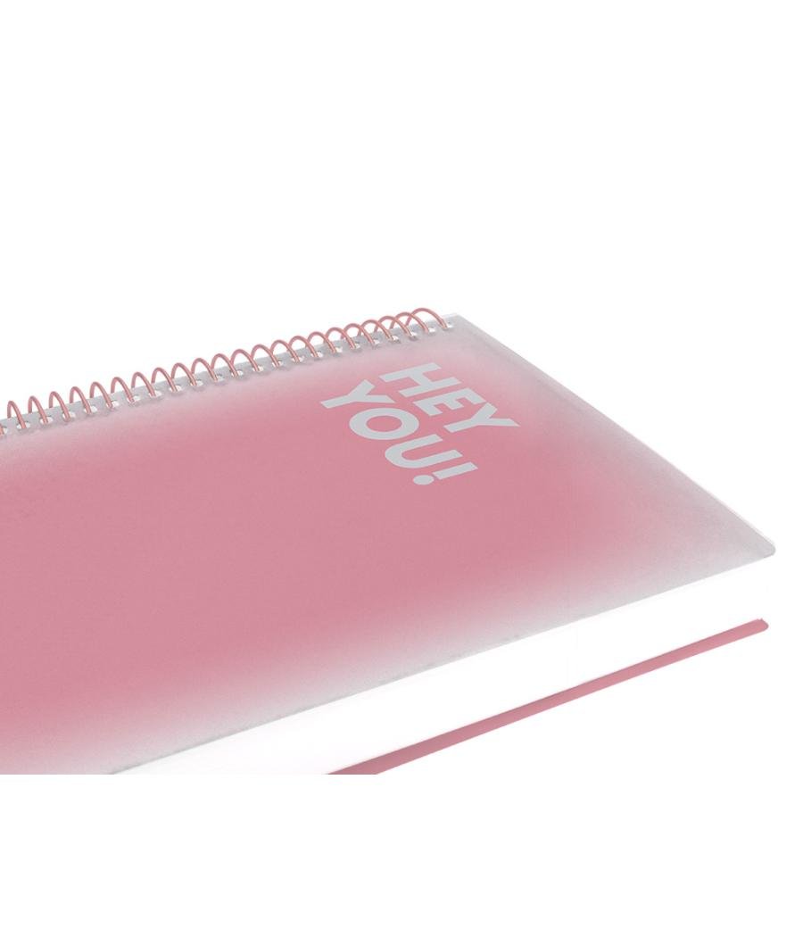 Agenda espiral liderpapel gazi a5 2025 día página color rosa papel 70 gr