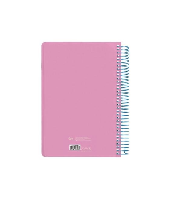 Agenda espiral liderpapel clas sic a6 2025 semana vista color rosa papel 70 gr