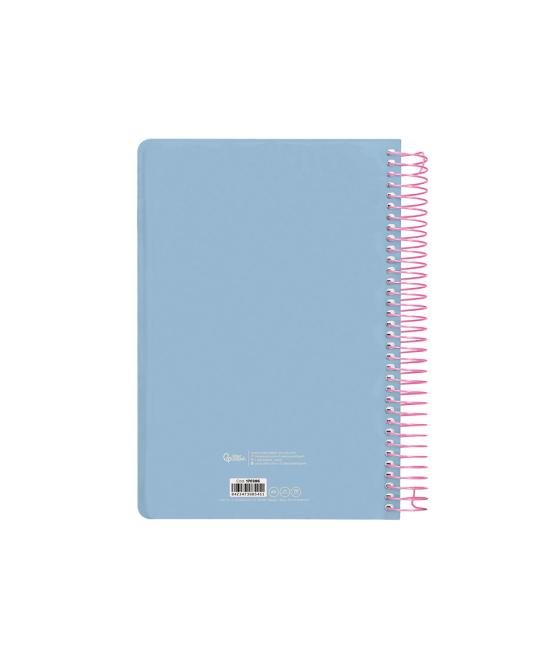 Agenda espiral liderpapel clas sic a5 2025 día página light color azul papel 70 gr