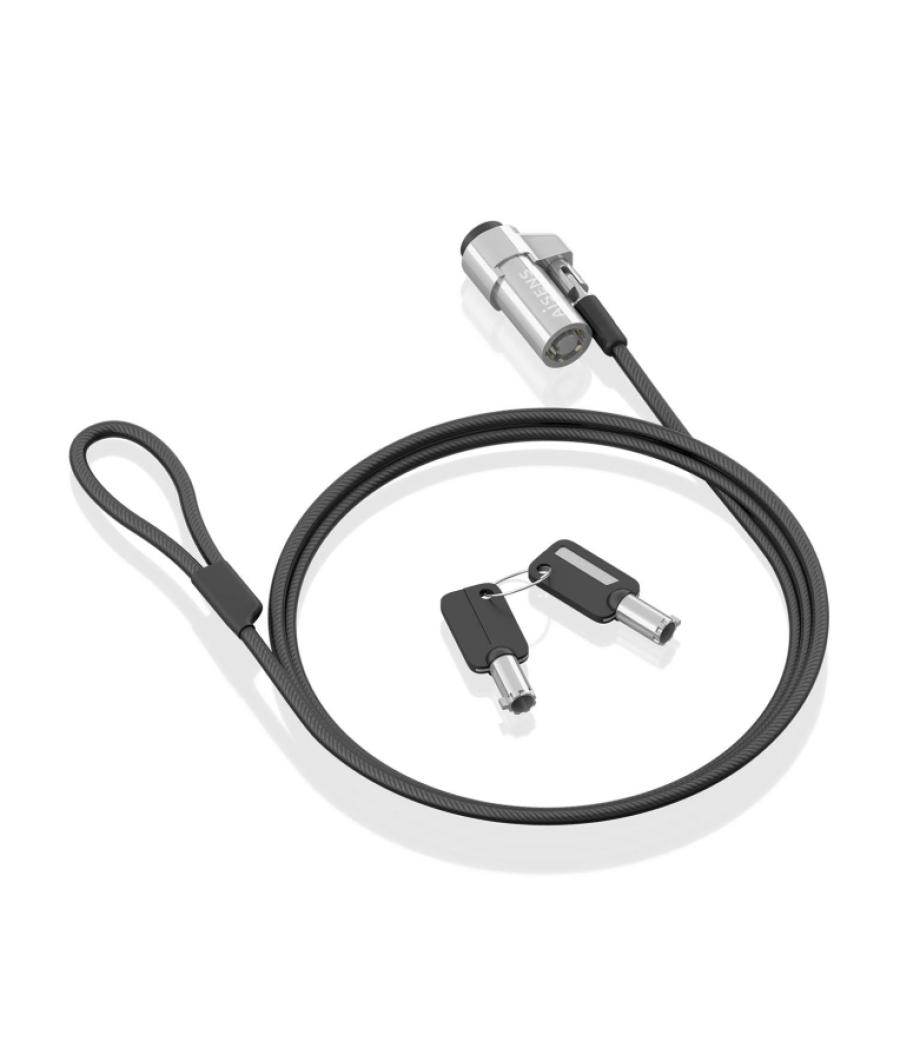 Cable seguridad aisens tipo nano cerradura llave 1.5m