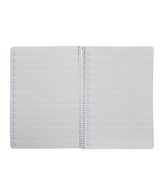 Cuaderno espiral liderpapel di n a4 pautaguia tapa dura 80h 90 gr cuadro pautado 5mm color naranja