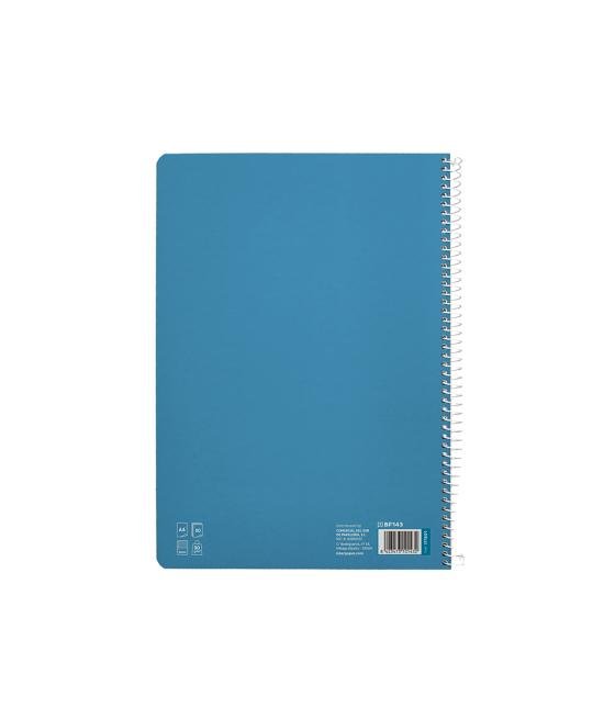 Cuaderno espiral liderpapel di n a4 pautaguia tapa dura 80h 90 gr cuadro pautado 5mm color azul