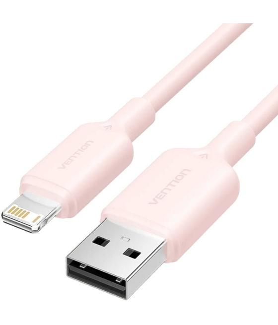 Cable usb 2.0 lightning vention lamph/ usb macho - lightning macho/ 480mbps/ 2m/ rosa