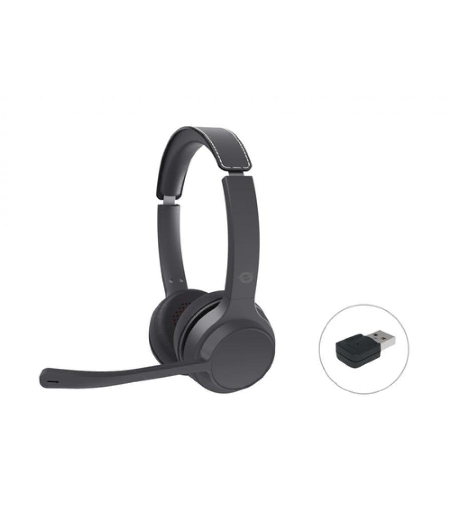 Conceptronic POLONA04BA auricular y casco Auriculares Inalámbrico y alámbrico Diadema Llamadas/Música USB Tipo C Bluetooth Negro