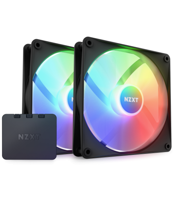 Nzxt f140 rgb core carcasa del ordenador ventilador 14 cm negro 2 pieza(s)