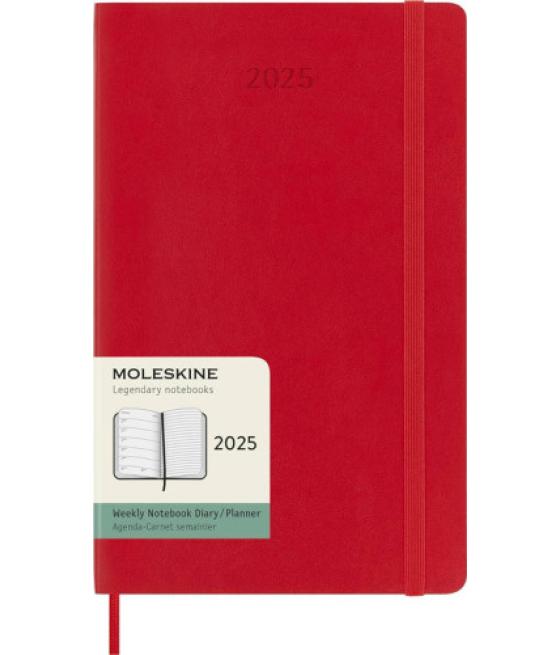 Agenda 2025 tapa blanda 12 meses semanal l (13 x 21 cm) roja moleskine dsf212wn3y25