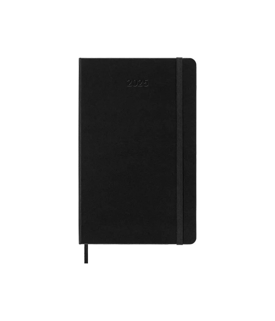 Agenda 2025 tapa dura 12 meses semanal horizontal l (13 x 21 cm) negra moleskine dhb12wh3y25