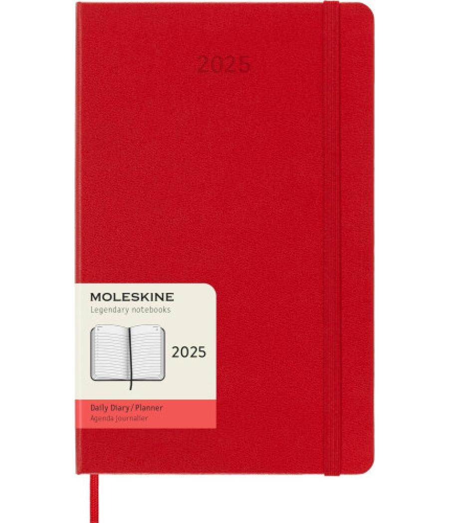 Agenda 2024 tapa dura 12 meses diaria l (13 x 21 cm) roja moleskine dhf212dc3y25