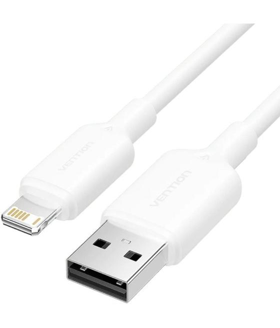 Cable usb 2.0 lightning vention lamwh/ usb macho - lightning macho/ 480mbps/ 2m/ blanco