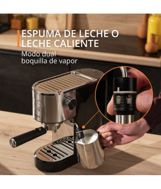 Cafetera expreso krups virtuoso/ 1400w/ 15 bares/ plata