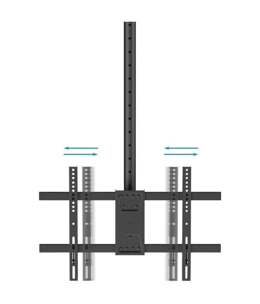 Soporte de techo giratorio/ inclinable/ nivelable tooq lpce2286tsli-xl-b para 2 tv de 43-86'/ hasta 100kg