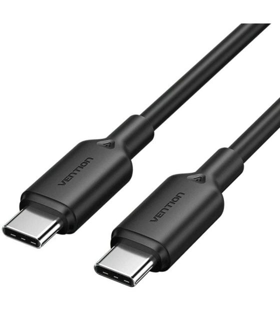 Cable usb 2.0 tipo-c 3a vention trcbf/ usb tipo-c macho - usb tipo-c macho/ hasta 60w/ 480mbps/ 1m/ negro