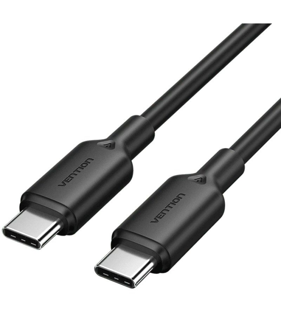 Cable usb 2.0 tipo-c 3a vention trcbh/ usb tipo-c macho - usb tipo-c macho/ hasta 60w/ 480mbps/ 2m/ negro