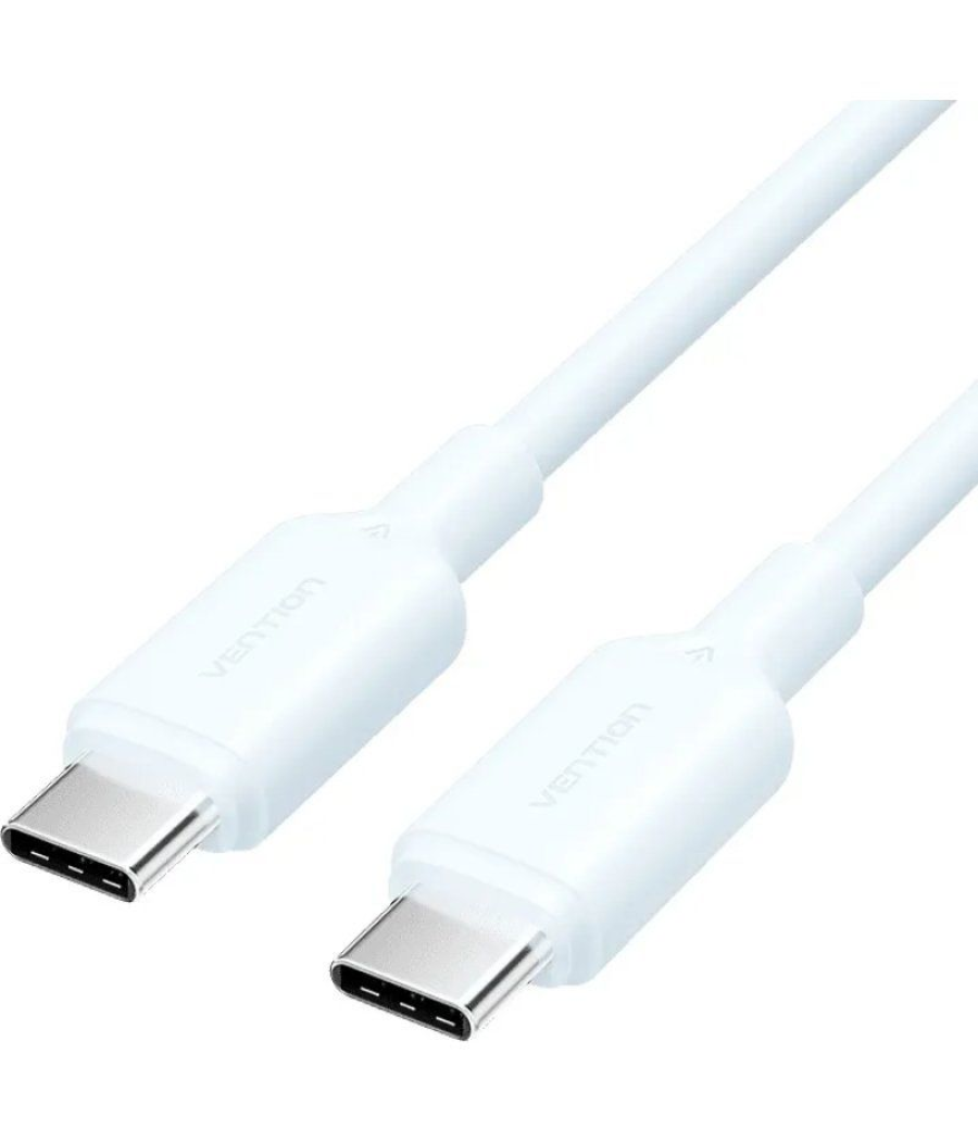 Cable usb 2.0 tipo-c 3a vention trcsh/ usb tipo-c macho - usb tipo-c macho/ hasta 60w/ 480mbps/ 2m/ azul