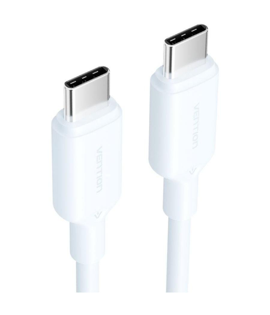 Cable usb 2.0 tipo-c 3a vention trcsh/ usb tipo-c macho - usb tipo-c macho/ hasta 60w/ 480mbps/ 2m/ azul