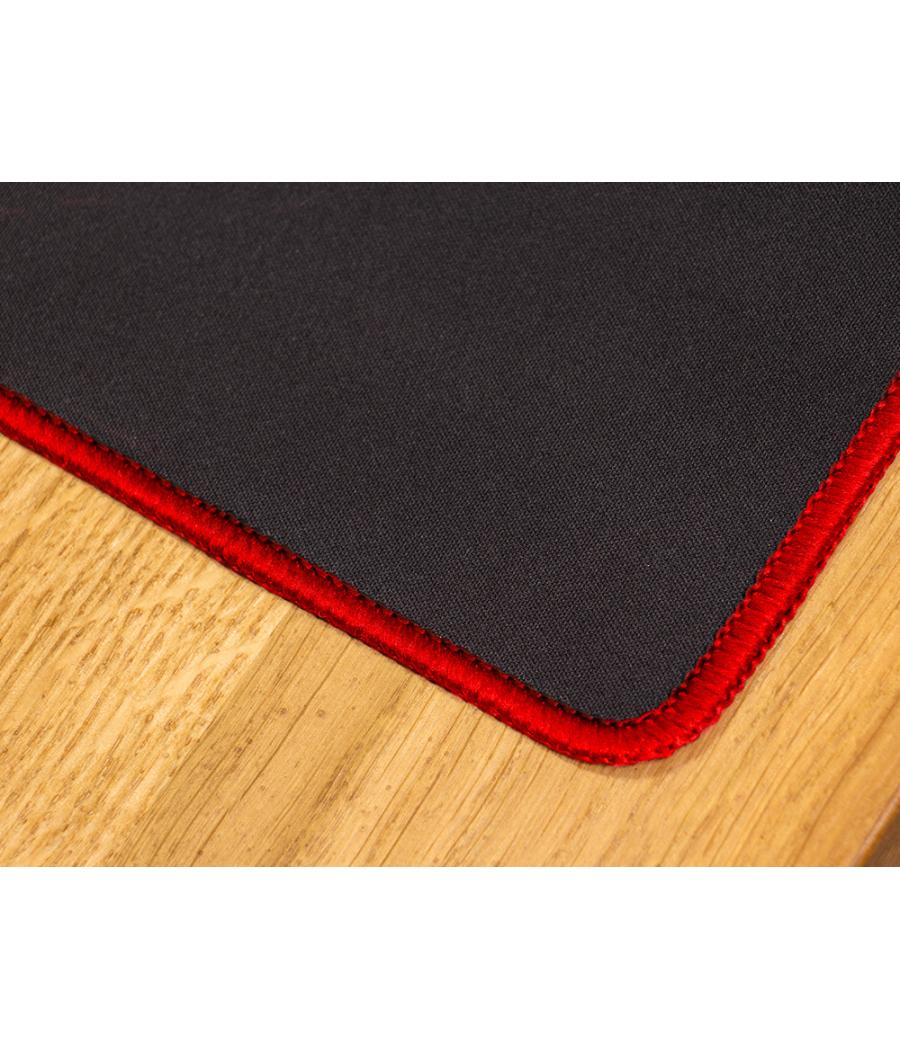 Alfombrilla para raton q-connect xxl negra con borde rojo 900x400 mm