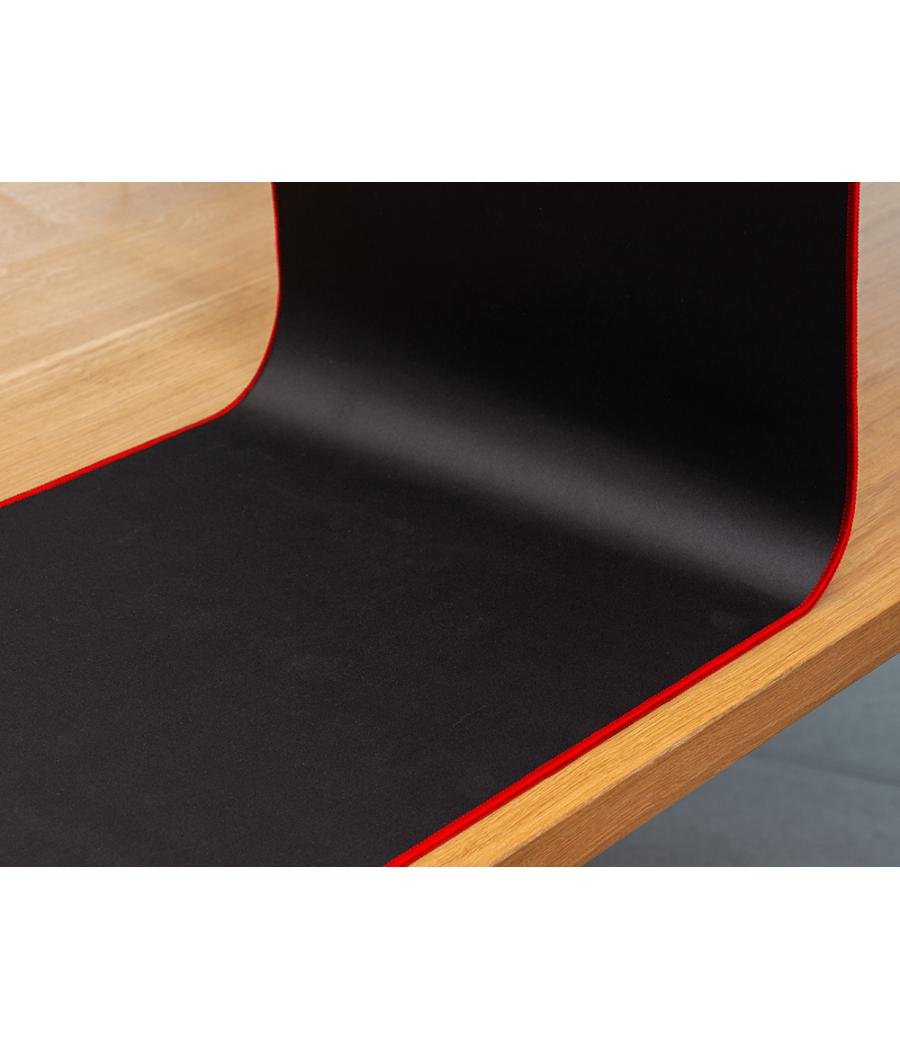 Alfombrilla para raton q-connect xxl negra con borde rojo 900x400 mm