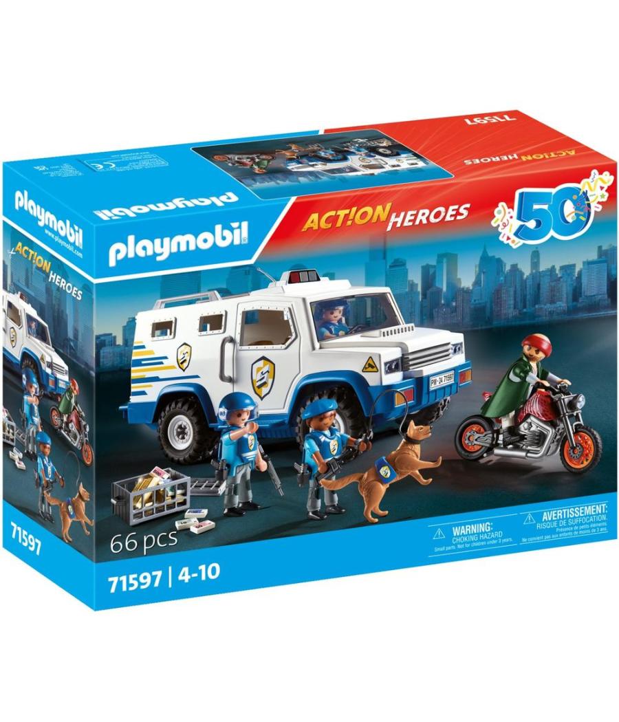 Playmobil transporte dinero policia