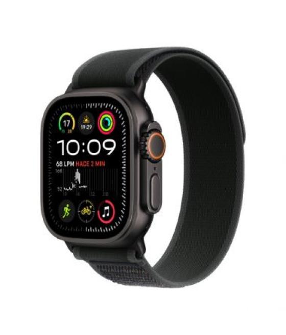 Apple watch ultra 2 gps + cellular 49mm black titanium case with black trail loop - s/m