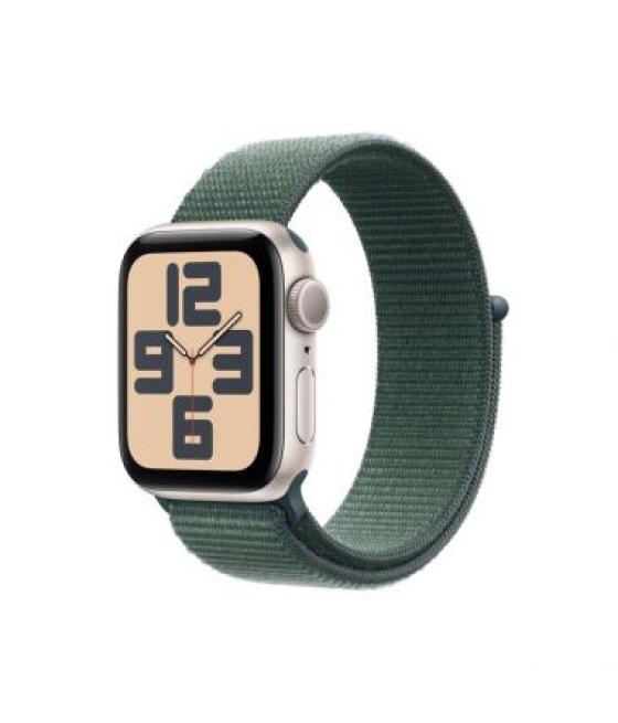 Apple watch se gps 40mm starlight aluminium case with lake green sport loop