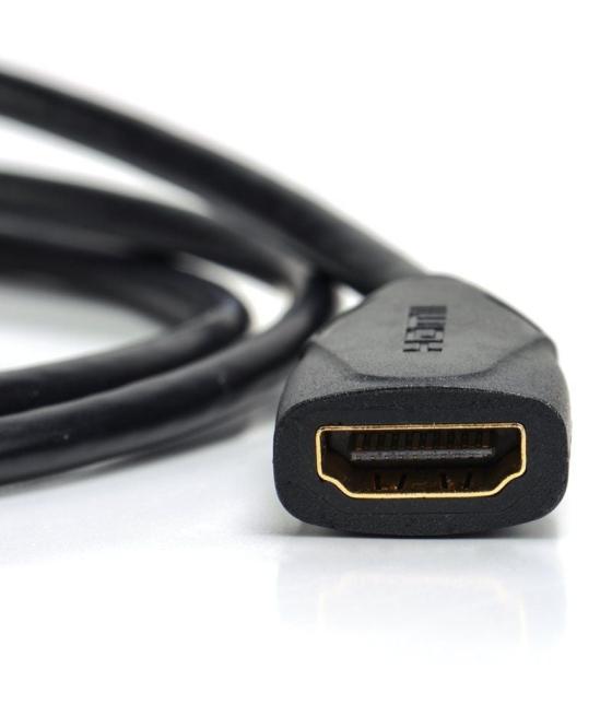 Cable alargador micro hdmi 4k vention abbbf/ micro hdmi macho - hdmi hembra/ 1m/ negro