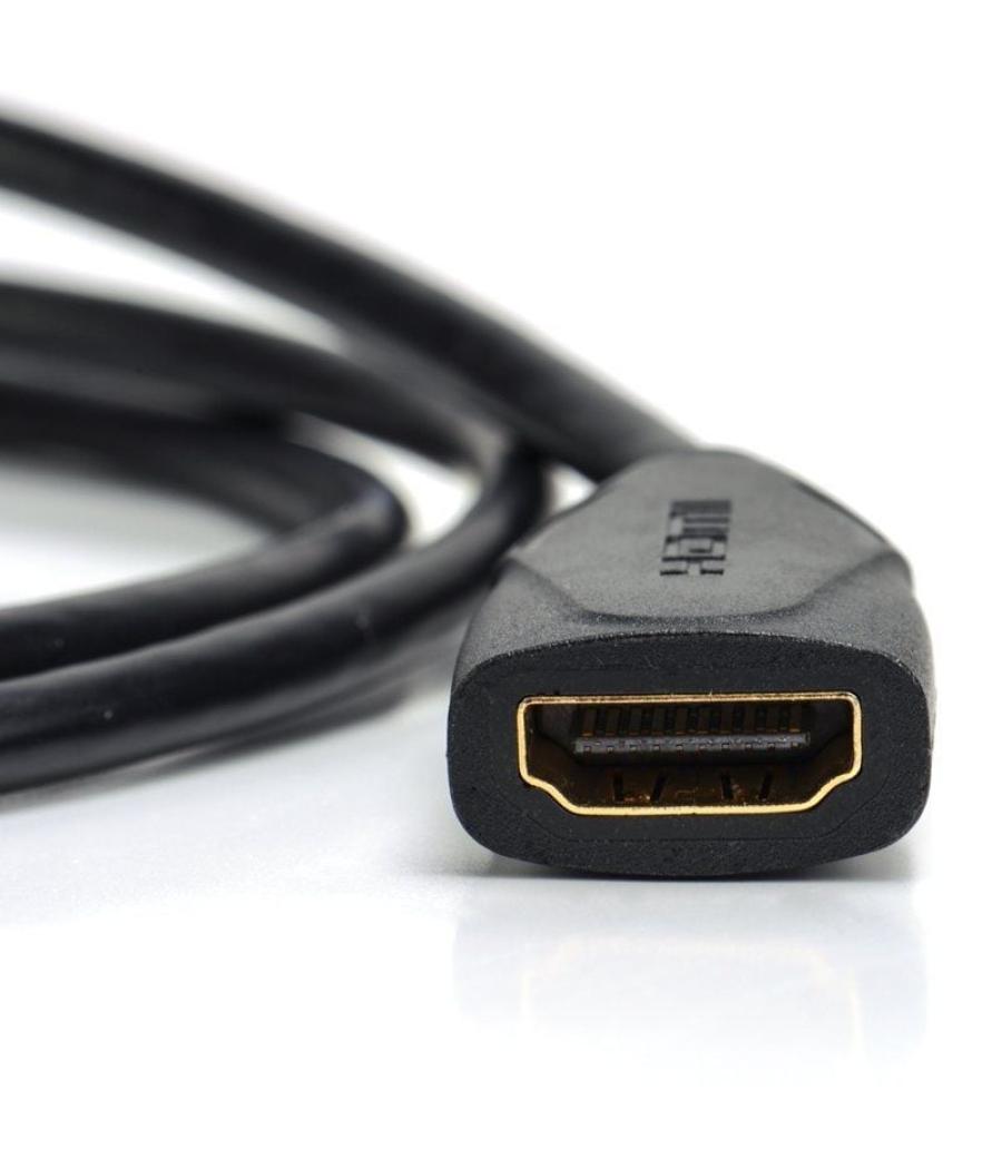 Cable alargador micro hdmi 4k vention abbbf/ micro hdmi macho - hdmi hembra/ 1m/ negro