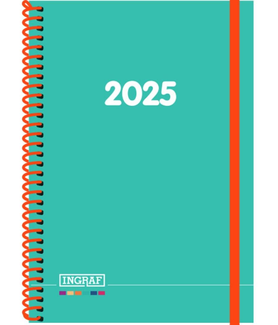 Agenda 2025 mediterraneo dia/pagina 15x21 col.surtidos espiral castellano ingraf 355430