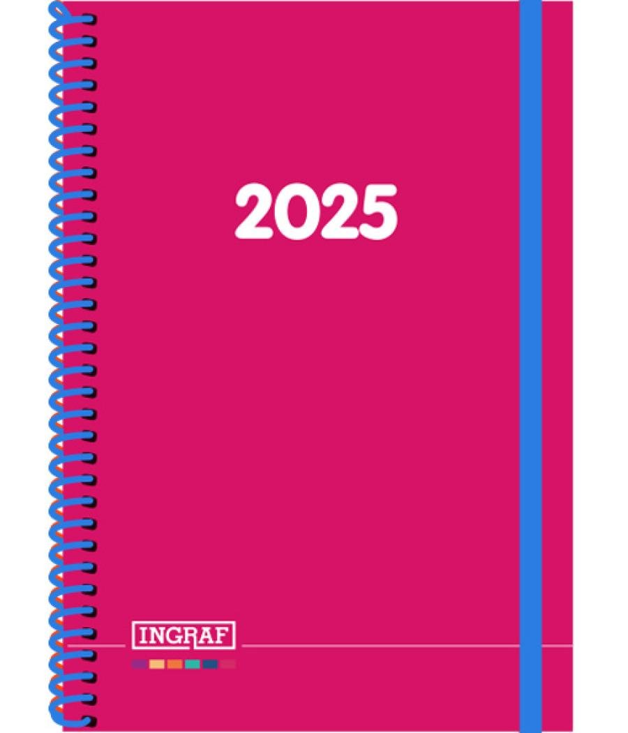 Agenda 2025 mediterraneo dia/pagina 15x21 col.surtidos espiral castellano ingraf 355430