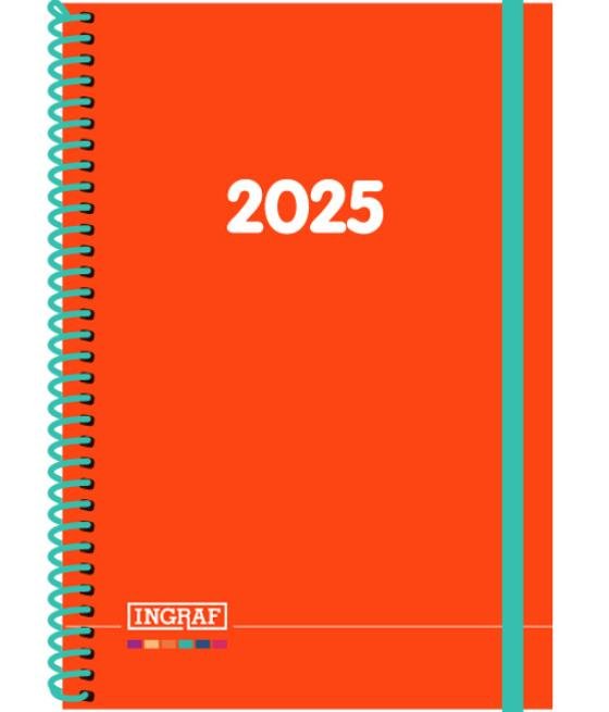 Agenda 2025 mediterraneo dia/pagina 15x21 col.surtidos espiral castellano ingraf 355430