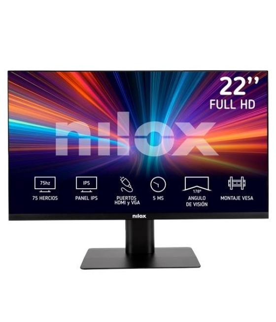 Nilox monitor desktop 22", fhd, va, 75hz 16:9 hdmi/vga *caja dañada*