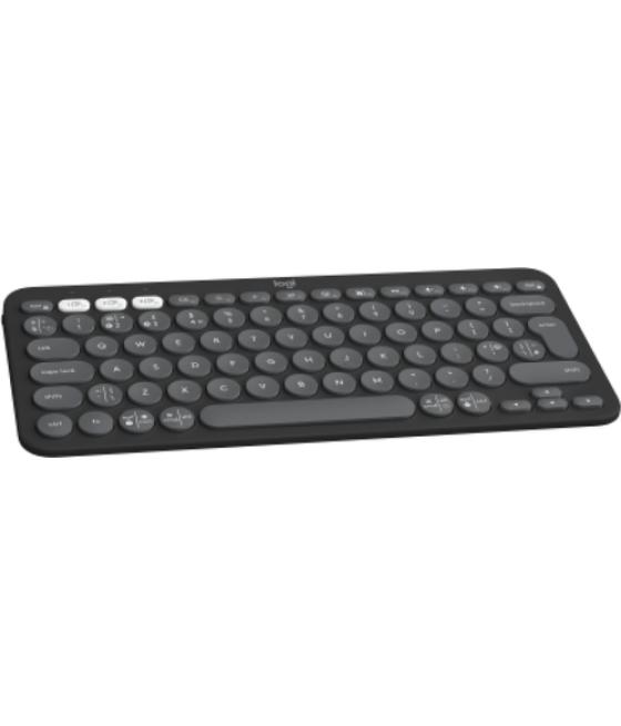 Logitech Pebble Keys 2 K380s teclado Universal RF Wireless + Bluetooth QWERTY Inglés del Reino Unido Grafito