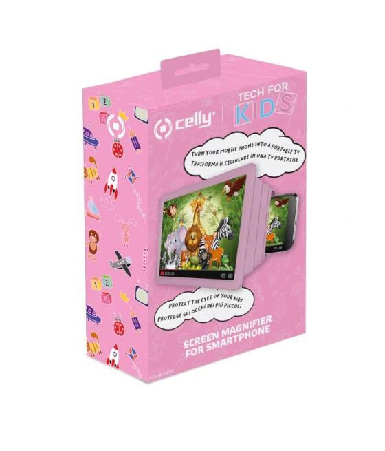 Celly amplificador de pantalla para niños rosa