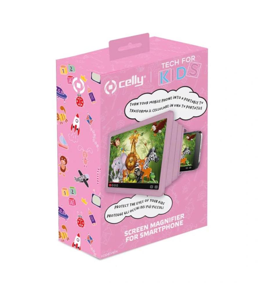 Celly amplificador de pantalla para niños rosa