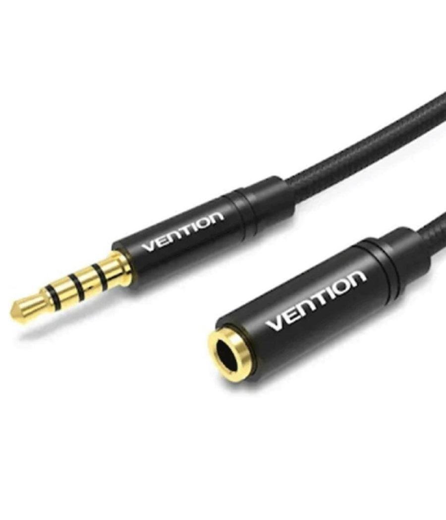 Cable audio estereo jack 3.5/m jack 3.5/h 1.5 m negro vention