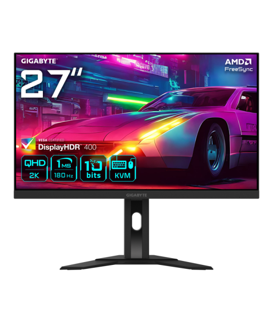 Monitor gaming gigabyte m27qa ice 27" 2560x1440 qhd ss ips blanco