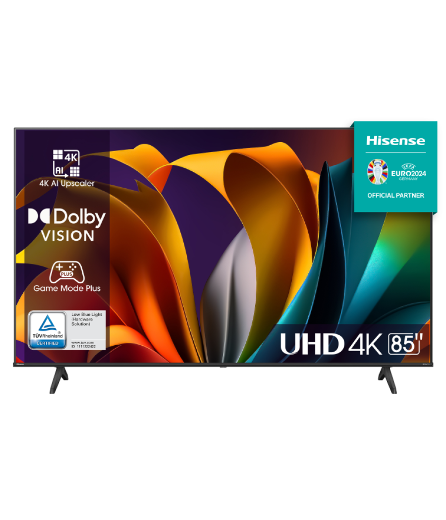 Tv hisense 85a6n 86" uhd 4k vidaa smart tv modo juego plus control voz