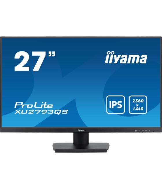 Iiyama prolite xu2793qs-b6 pantalla para pc 68,6 cm (27") 2560 x 1440 pixeles 2k ultra hd led negro