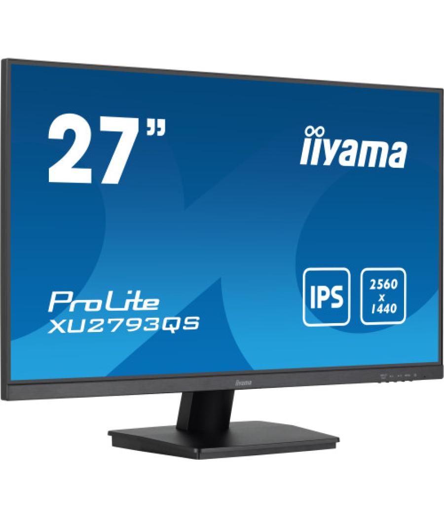 Iiyama prolite xu2793qs-b6 pantalla para pc 68,6 cm (27") 2560 x 1440 pixeles 2k ultra hd led negro