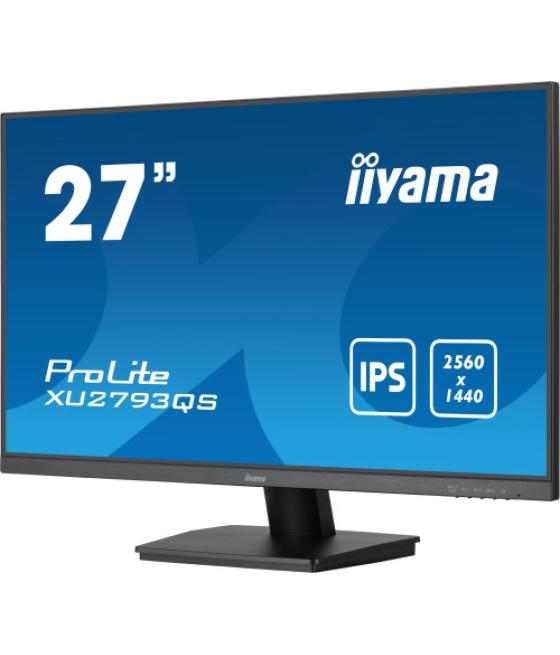 Iiyama prolite xu2793qs-b6 pantalla para pc 68,6 cm (27") 2560 x 1440 pixeles 2k ultra hd led negro