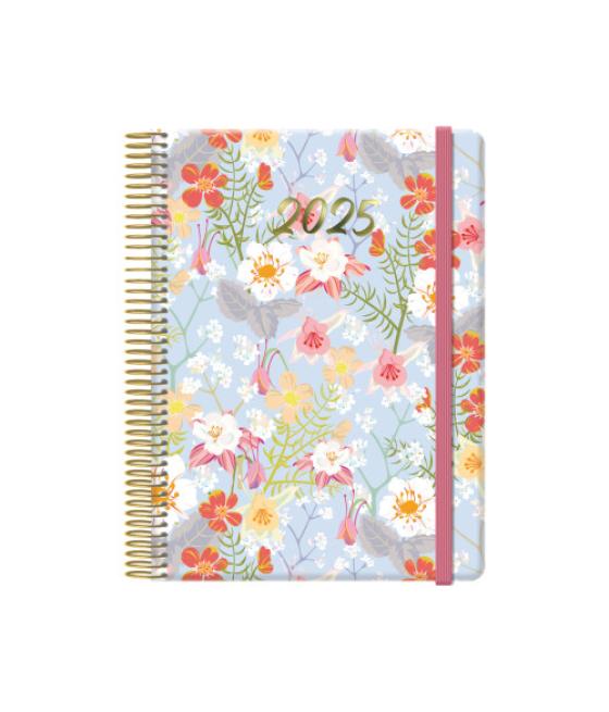 Agenda 2025 cute día página 15 x 21 cm modelo gardenia con 4 hojas de pegatinas dohe 12903 - 25