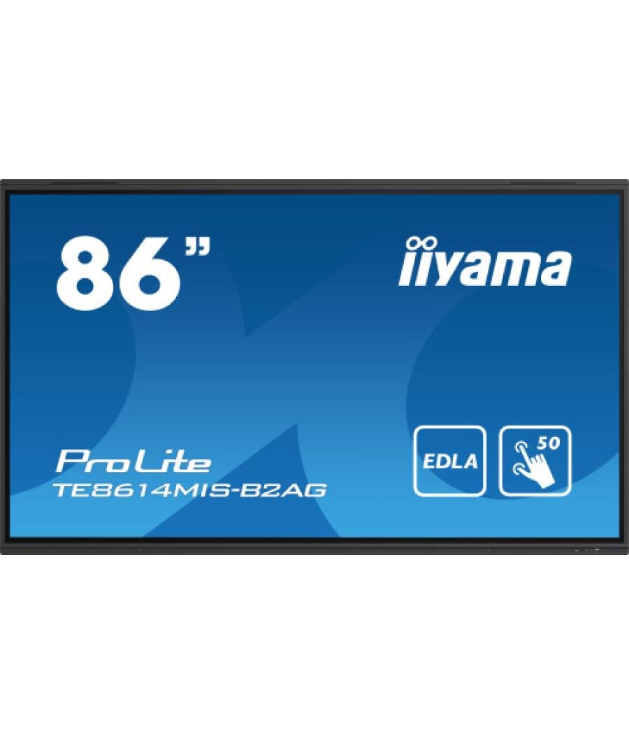 Iiyama prolite te8614mis-b2ag pantalla plana para señalización digital 2,17 m (85.6") wifi 435 cd / m² 4k ultra hd negro pantall