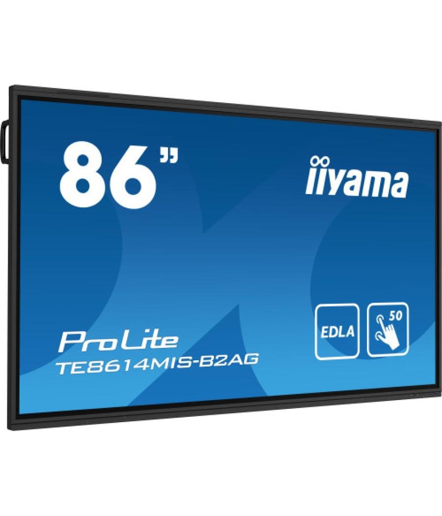 Iiyama prolite te8614mis-b2ag pantalla plana para señalización digital 2,17 m (85.6") wifi 435 cd / m² 4k ultra hd negro pantall