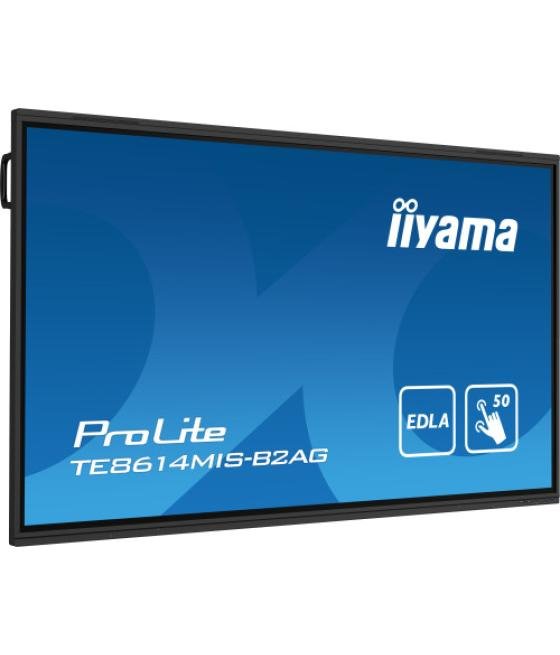 Iiyama prolite te8614mis-b2ag pantalla plana para señalización digital 2,17 m (85.6") wifi 435 cd / m² 4k ultra hd negro pantall