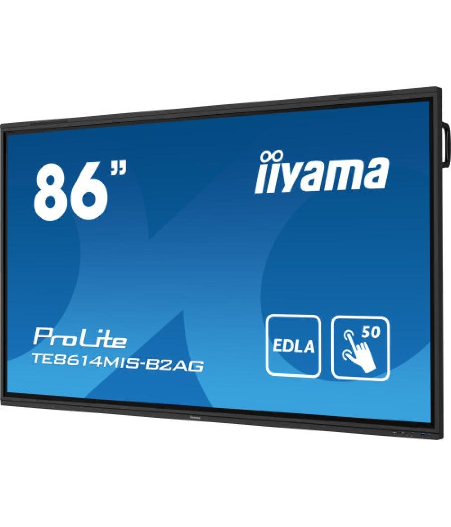 Iiyama prolite te8614mis-b2ag pantalla plana para señalización digital 2,17 m (85.6") wifi 435 cd / m² 4k ultra hd negro pantall