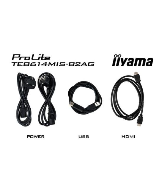 Iiyama prolite te8614mis-b2ag pantalla plana para señalización digital 2,17 m (85.6") wifi 435 cd / m² 4k ultra hd negro pantall