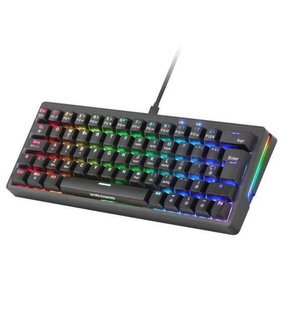 Teclado gaming mecánico mars gaming mkminipro/ switch azul/ negro