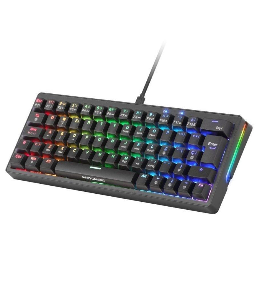 Teclado gaming mecánico mars gaming mkminipro/ switch azul/ negro