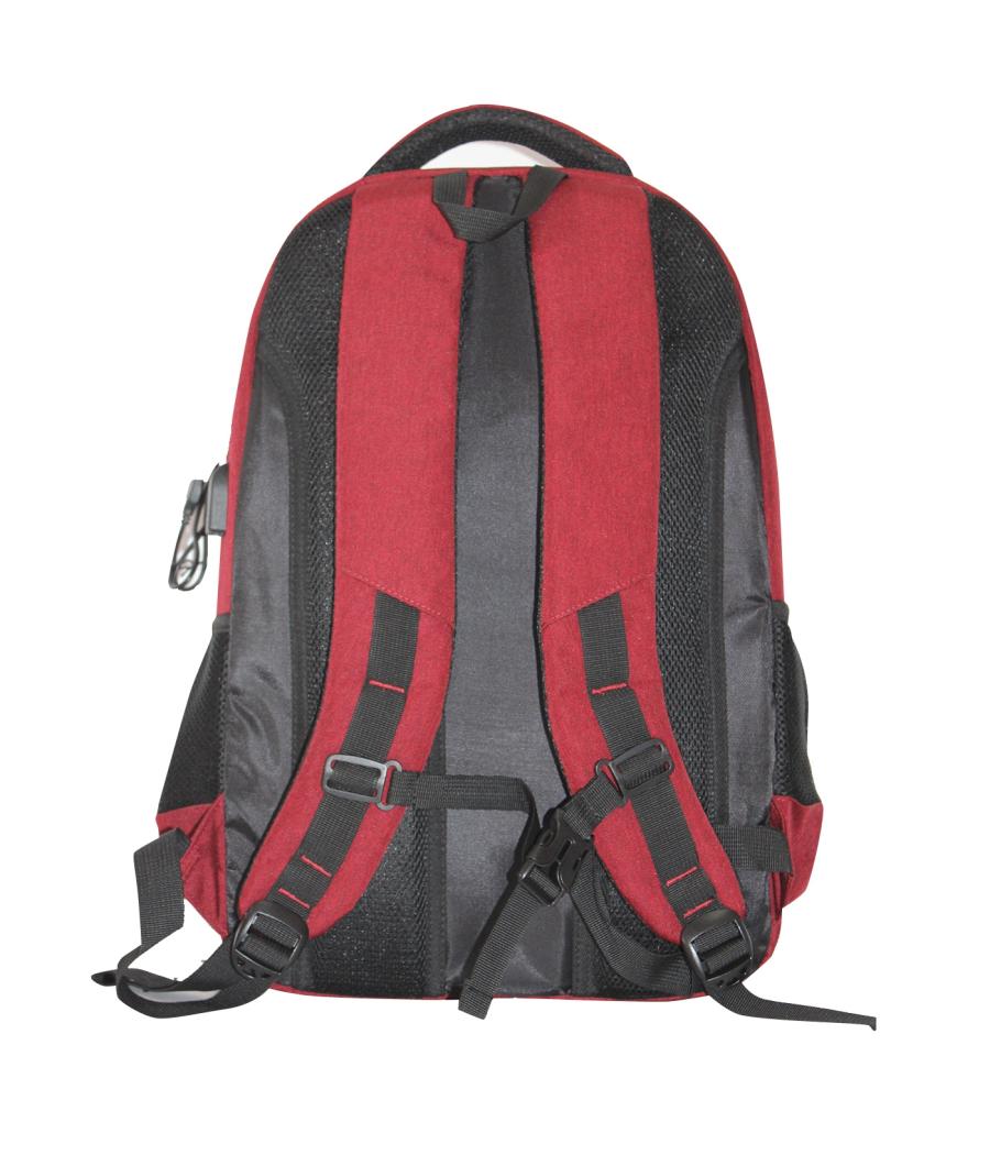 Mochila phoenix boston para portatil hasta 15.6 pulgadas - con cable usb - viaje - rojo