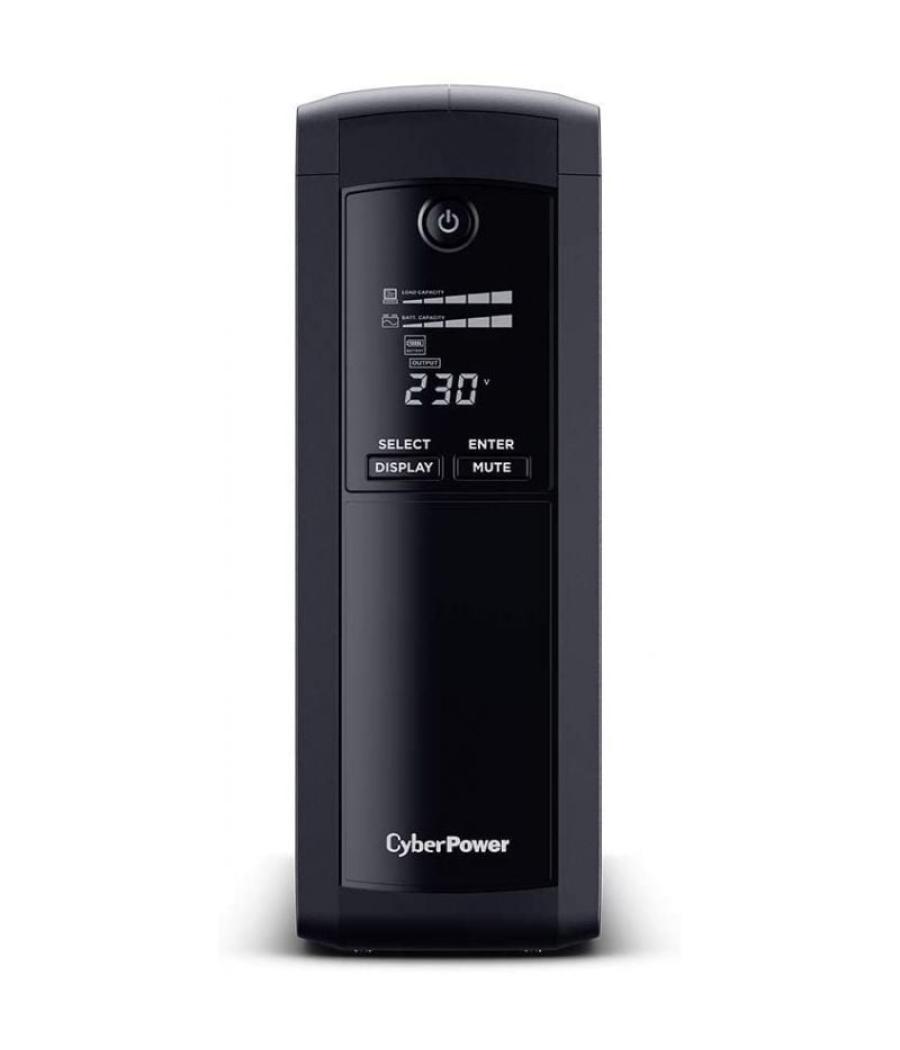 Sai línea interactiva cyberpower vp1200elcd-de/ 1200va-720w/ 5 salidas/ formato torre